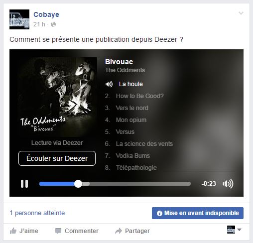 Partager de la musique Spotify ou Deezer sur Twitter et Facebook