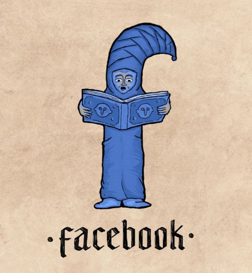 Le logo de Facebook façon médiévale