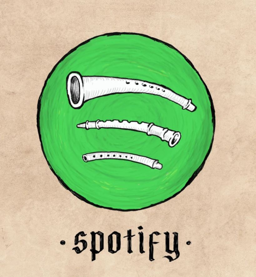 Le logo de Spotify façon médiévale