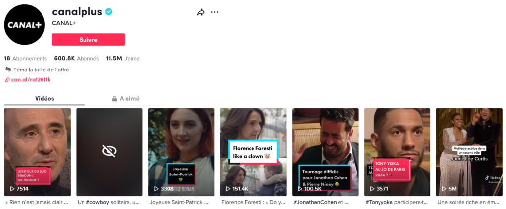 Canal Plus sur TikTok