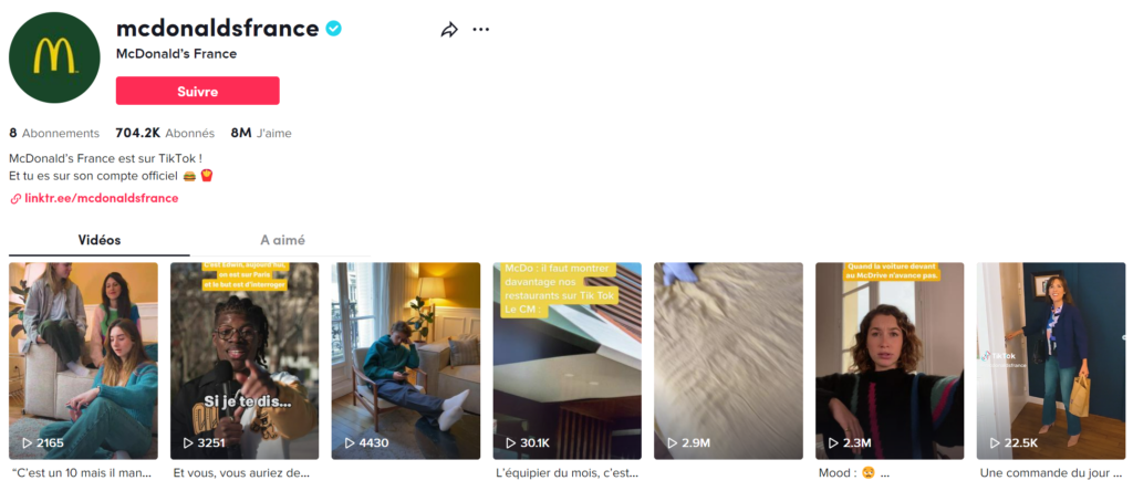 McDo sur TikTok