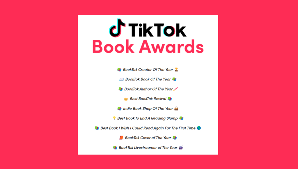 TikTok annonce les TikTok Book Awards et braque un coup de projecteur sur le monde littéraire