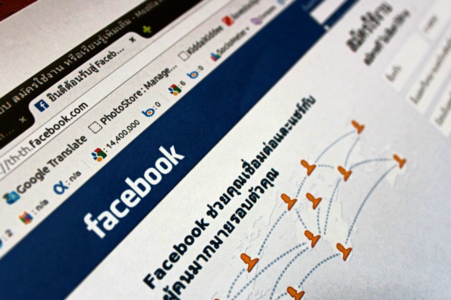 Page Facebook affichée sur navigateur web