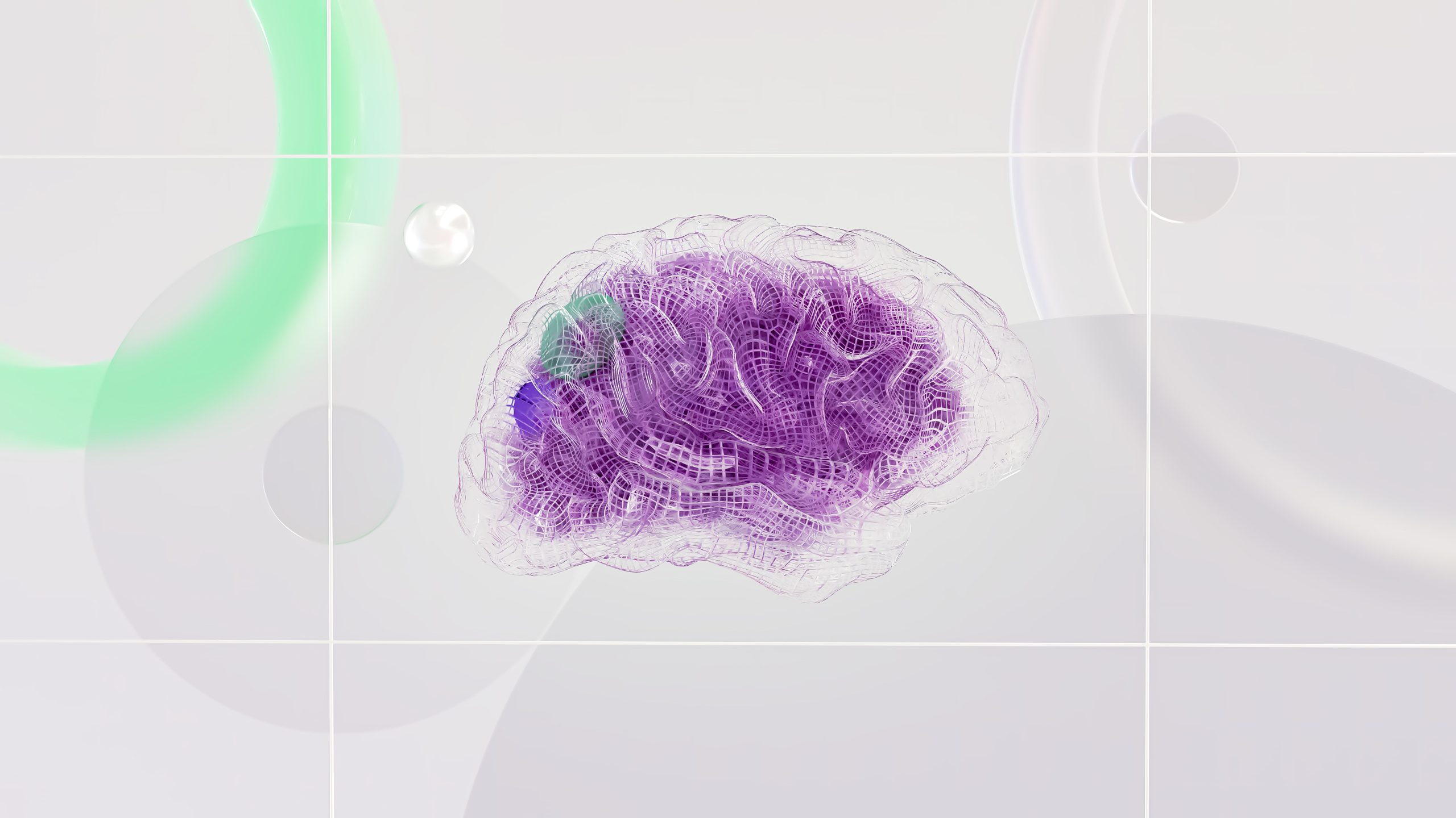 Cerveau numérique abstrait aux couleurs vibrantes