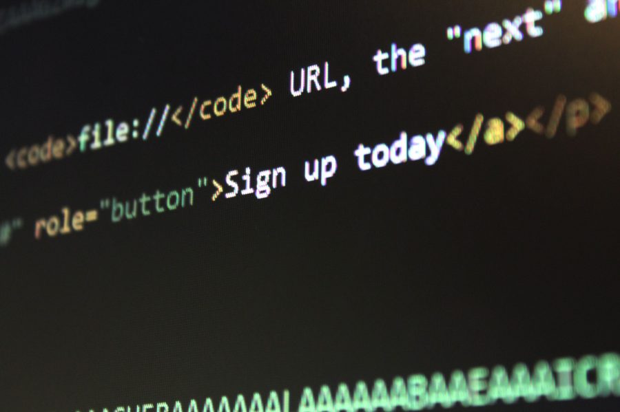 Code HTML et CSS sur écran ordinateur