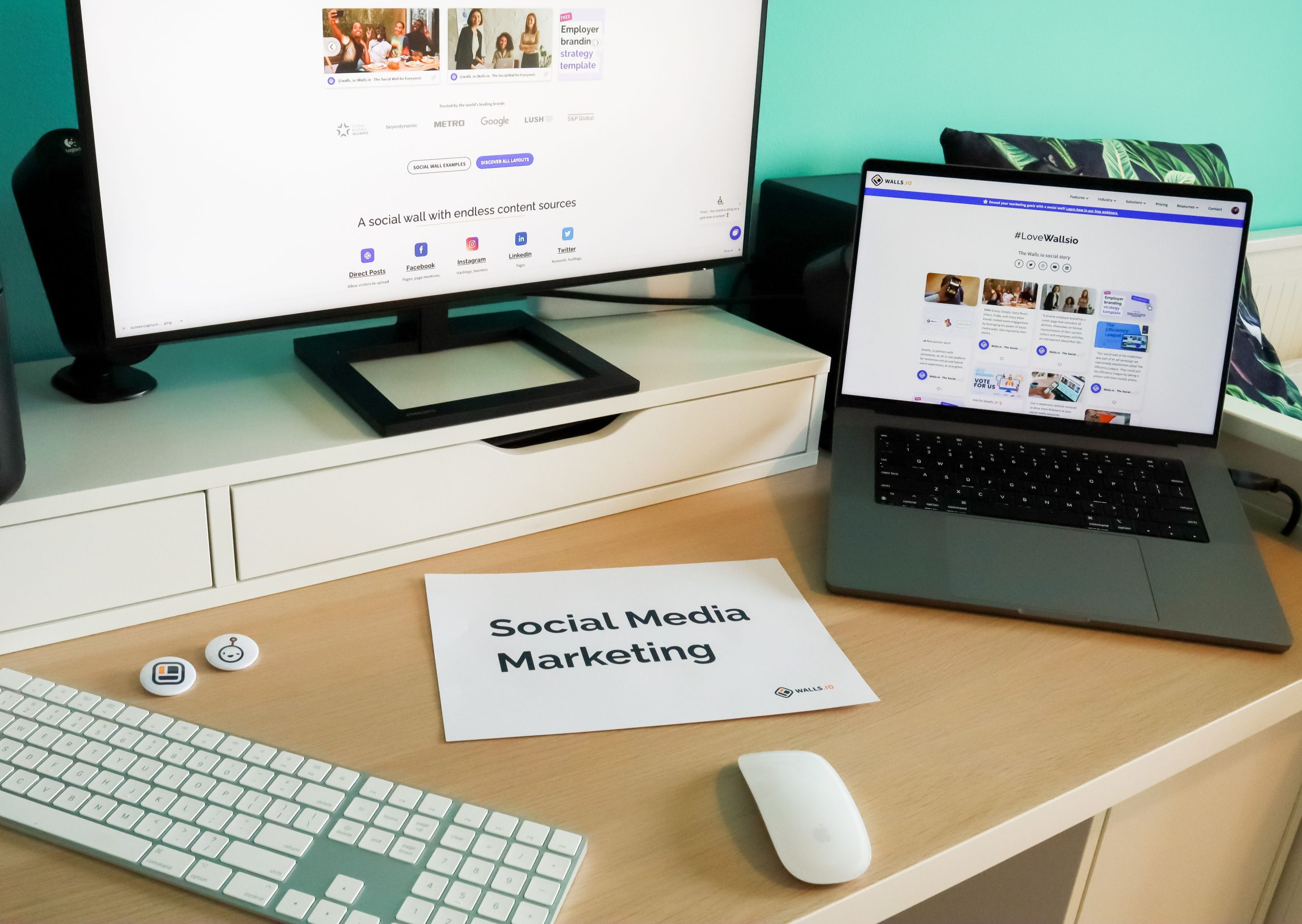 Espace de travail moderne pour marketing digital
